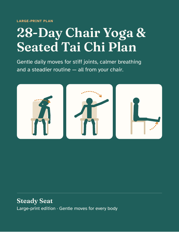 Cover of the 28-Day Chair Yoga and Seated Tai Chi Plan